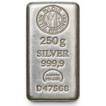 250 gr Nadir Gold Külçe Gümüş