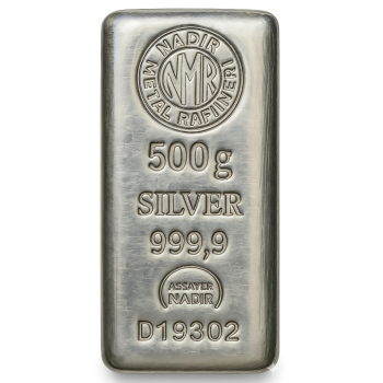 500 gr Nadir Gold Külçe Gümüş