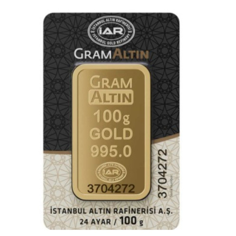24 Ayar 995 Milyem İAR 100 Gram Altın